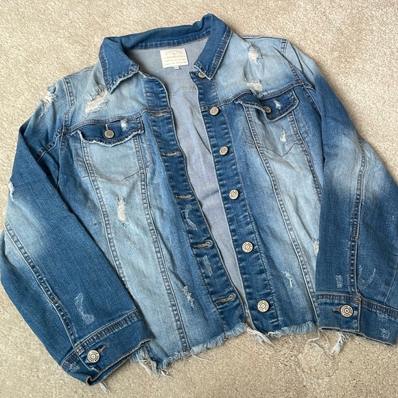 Distressed Denim Jacket - Picture 1 of 4